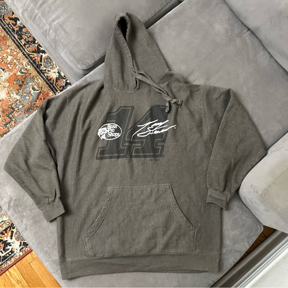 Tony Stewart NASCAR #14 Bass Pro Shop Graphic Print Hoodie Size 2XL